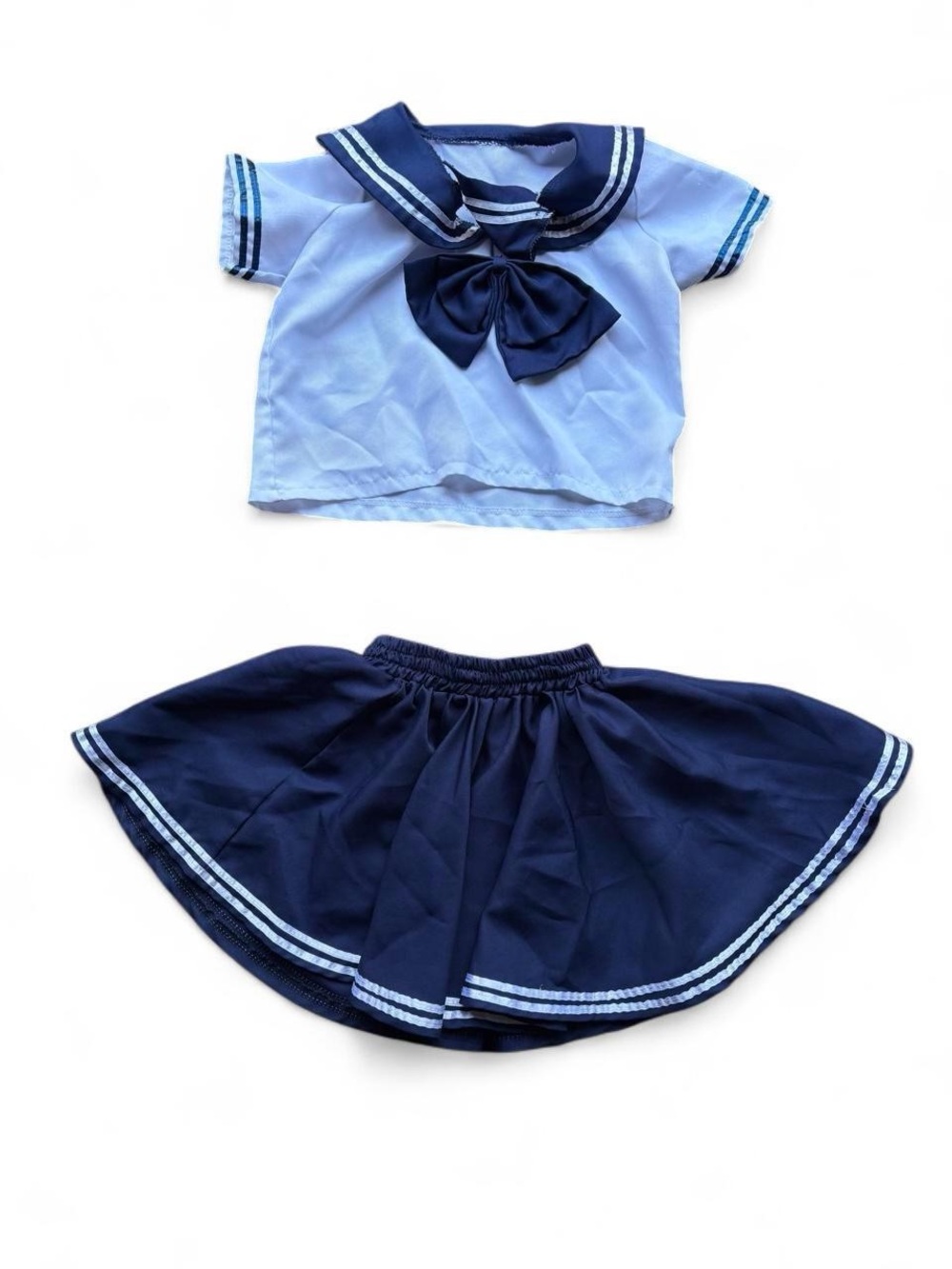 ✨Navy blue and white sailor shirt and skirt Kids set Size XL✨